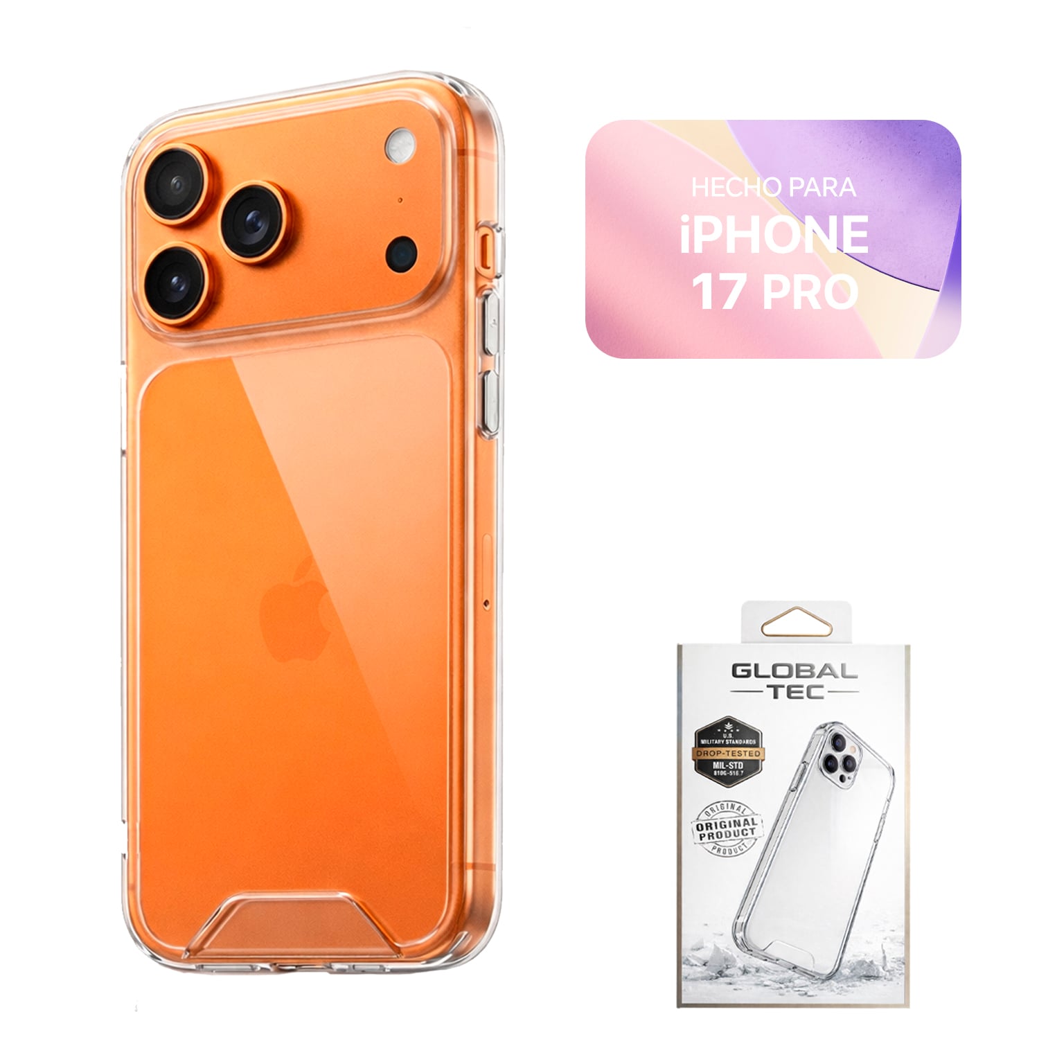 SPACE CASE TRANSPARENTE PARA IPHONE 17 PRO FUNDA PARA CELULAR - 1