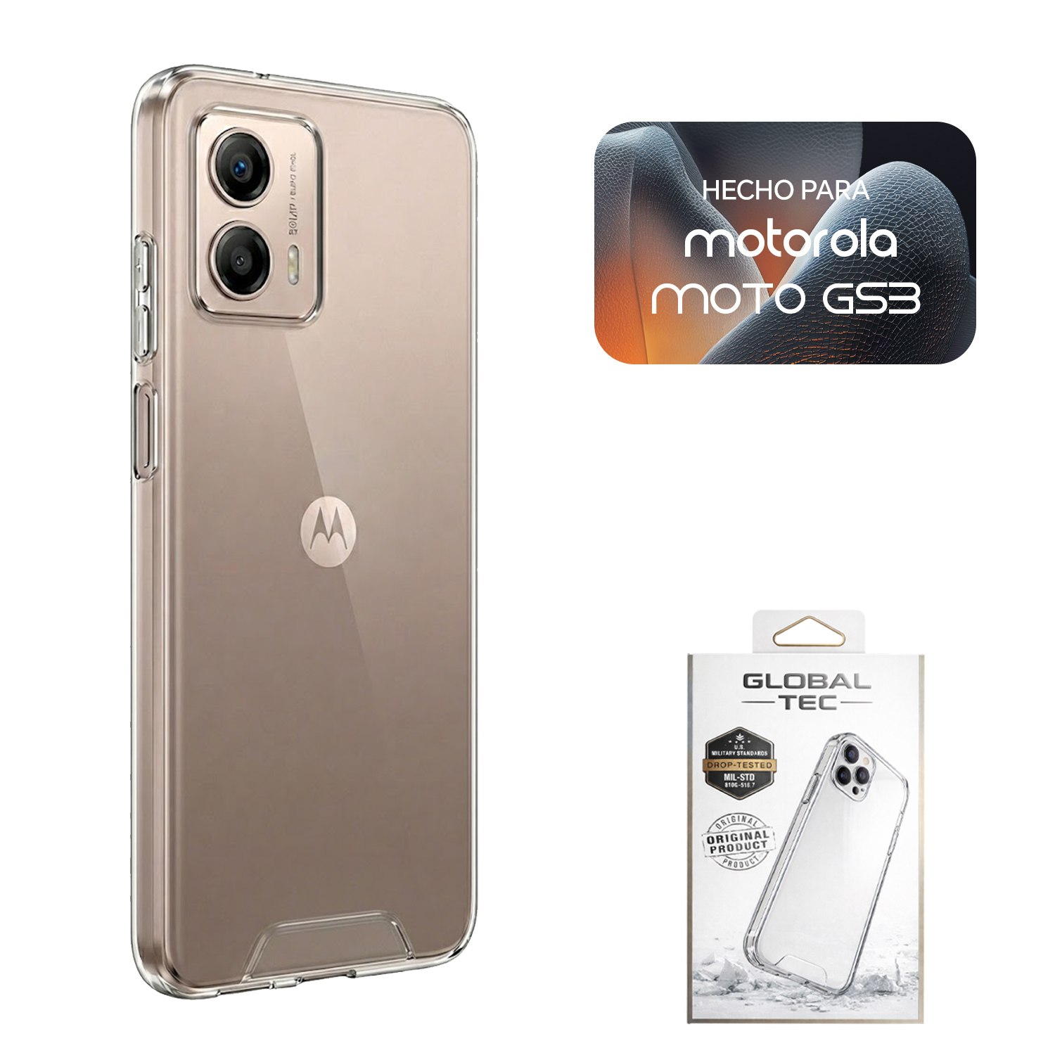 SPACE CASE TRANSPARENTE PARA MOTOROLA G53 FUNDA PARA CELULAR - 1