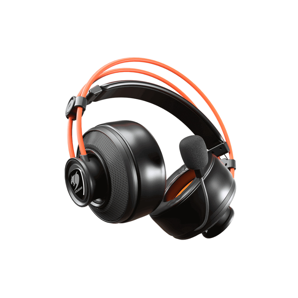 AUDÍFONO GAMING COUGAR IMMERSA TI CABLEADO 3.5MM NEGRO/NARANJA - 3H300P40T.0001 - 2