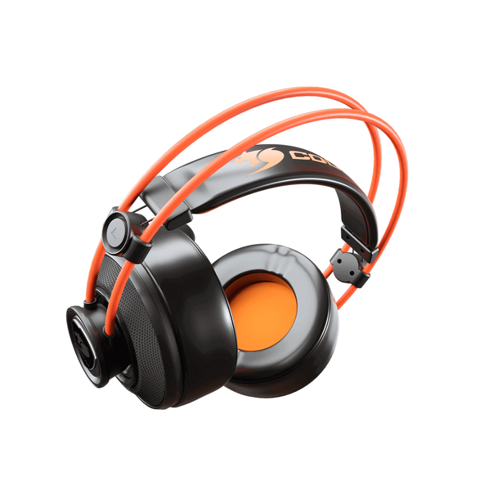 AUDÍFONO GAMING COUGAR IMMERSA TI CABLEADO 3.5MM NEGRO/NARANJA - 3H300P40T.0001 - 3