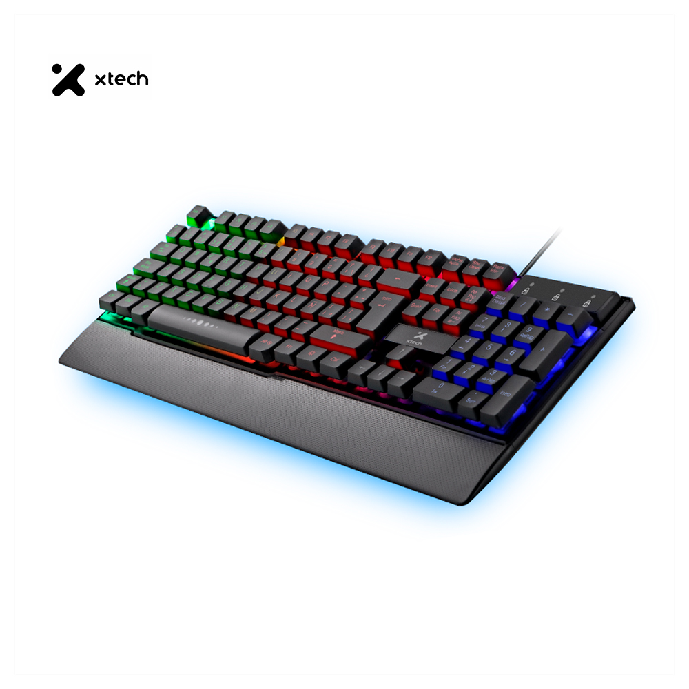 TECLADO GAMING XTECH XTK-510S CON ILUMINACIÓN MULTICOLOR Y MULTIMEDIA - 1