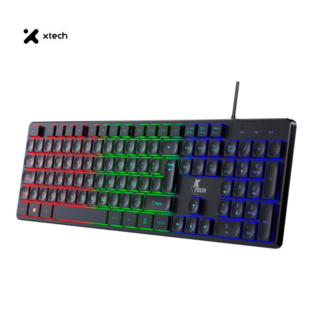 COMBO GAMING XTECH HASHA XTK-535S TECLADO MULTIMEDIA LED + MOUSE + PAD - 4
