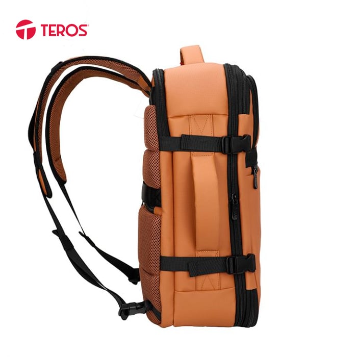 MOCHILA TEROS VIAJE TE-9038BW PARA LAPTOP 15.6 MARRON CON PUERTO USB Y CIERRE DE SEGURIDAD - 2