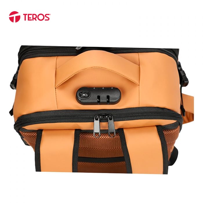 MOCHILA TEROS VIAJE TE-9038BW PARA LAPTOP 15.6 MARRON CON PUERTO USB Y CIERRE DE SEGURIDAD - 3