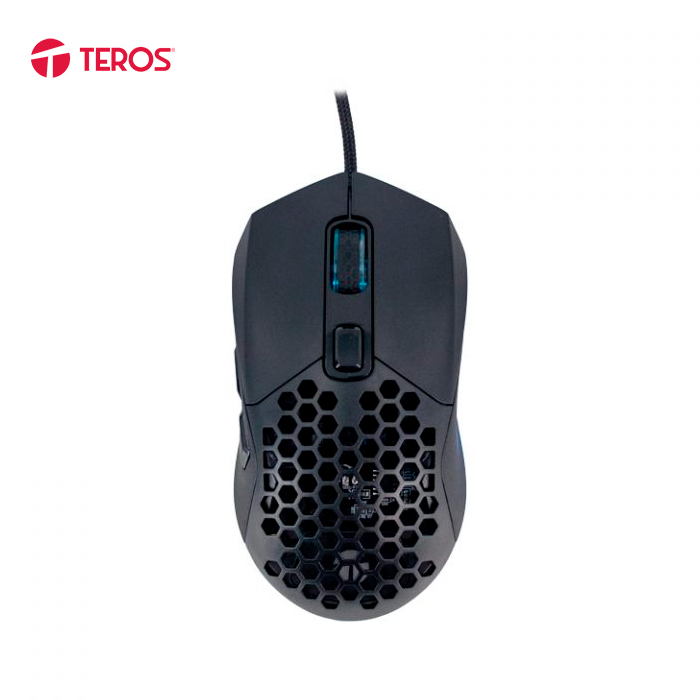 MOUSE GAMER TEROS TE-1232G OPTICO RGB 7 BOTONES DPI HASTA 7200 NEGRO - 1
