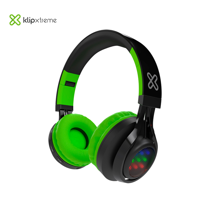 AUDIFONOS INALAMBRICOS KLIP XTREME LITEBLAST KHS-659 CON MICROFONO NEGRO Y VERDE - 1