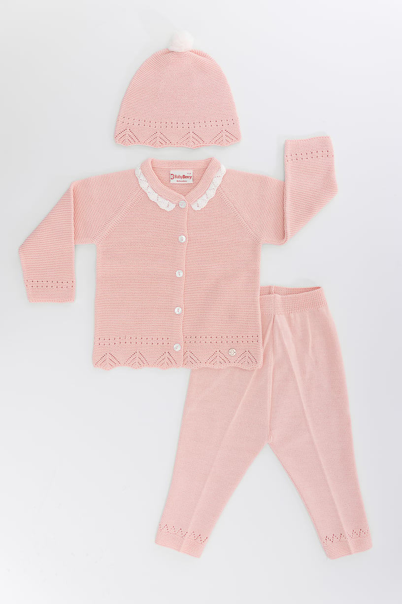 CONJUNTO TEJIDO PARA BEBE DE 3 PIEZAS - 1
