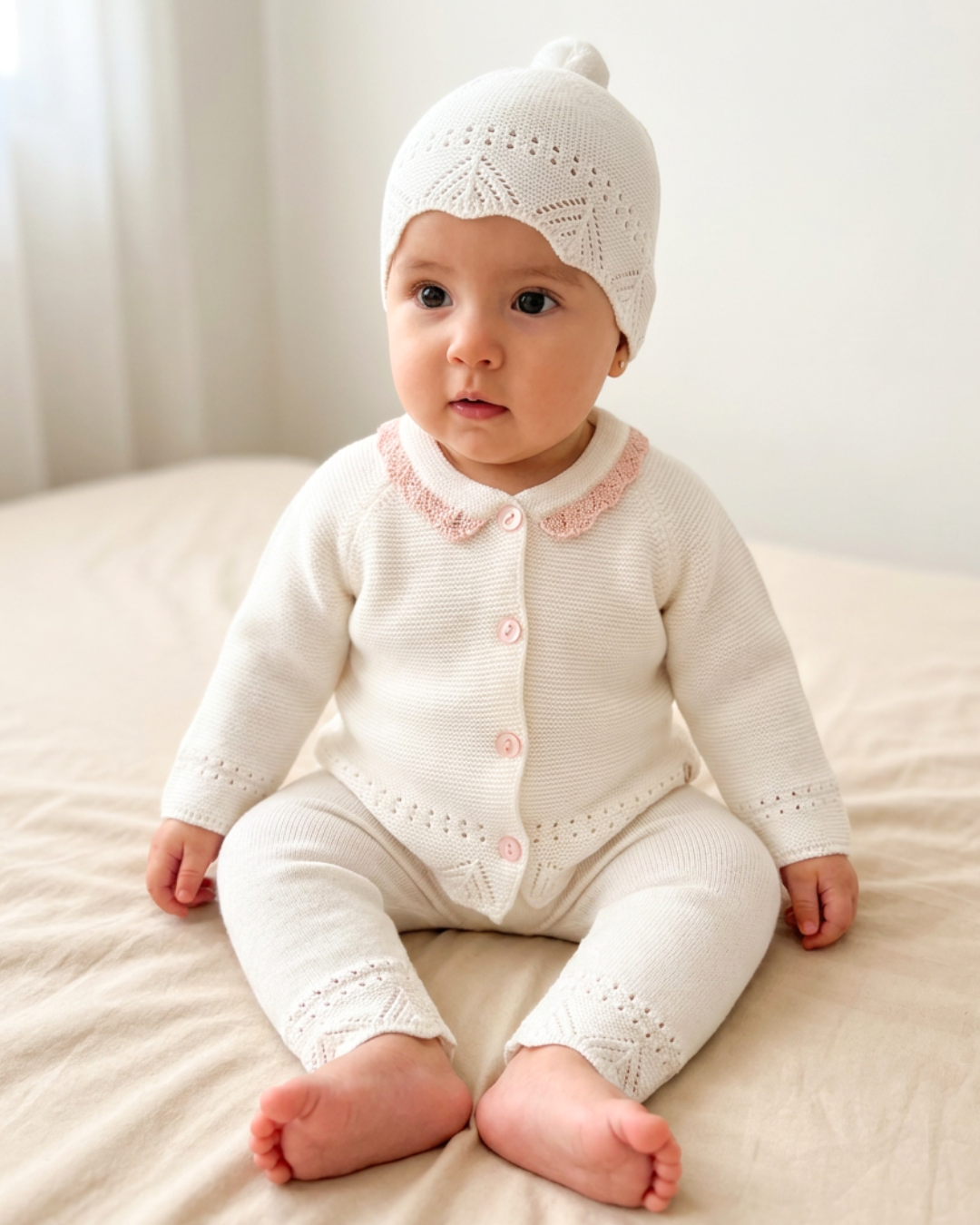 CONJUNTO TEJIDO PARA BEBE DE 3 PIEZAS - 1