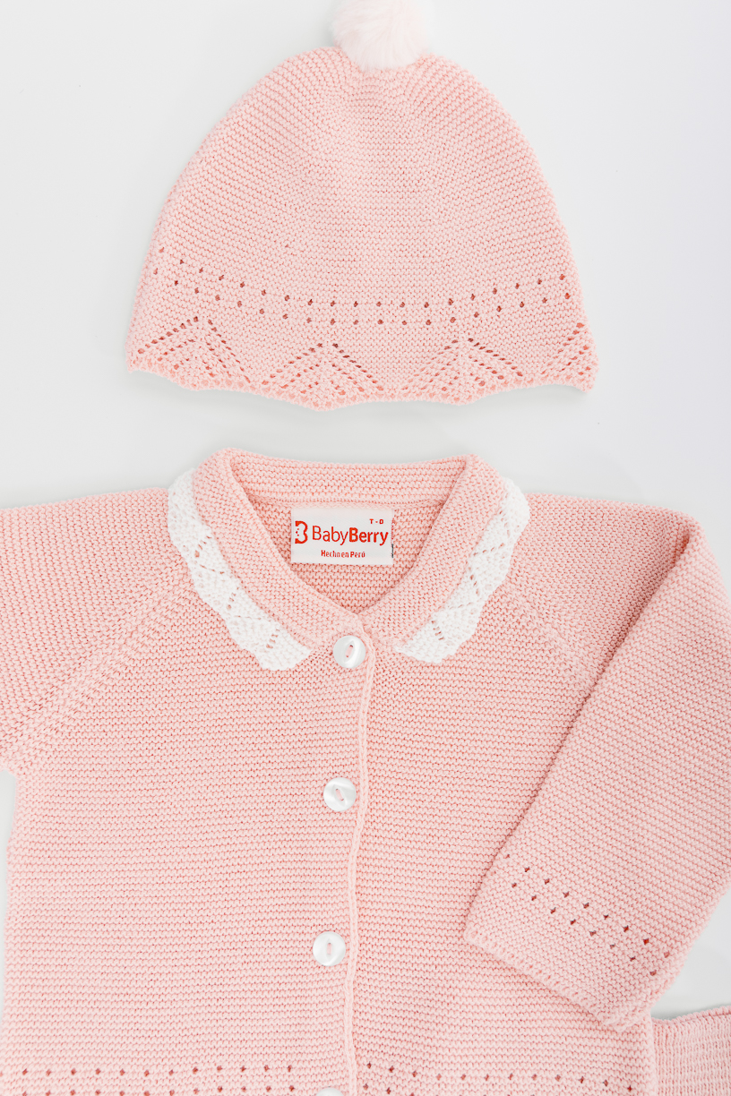 CONJUNTO TEJIDO PARA BEBE DE 3 PIEZAS - 2