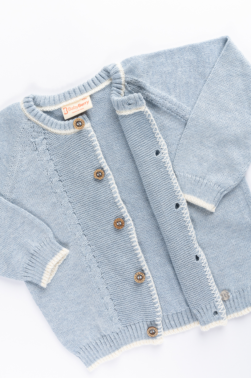 CARDIGAN TEJIDO EN ALGODÓN PARA BEBE - 2