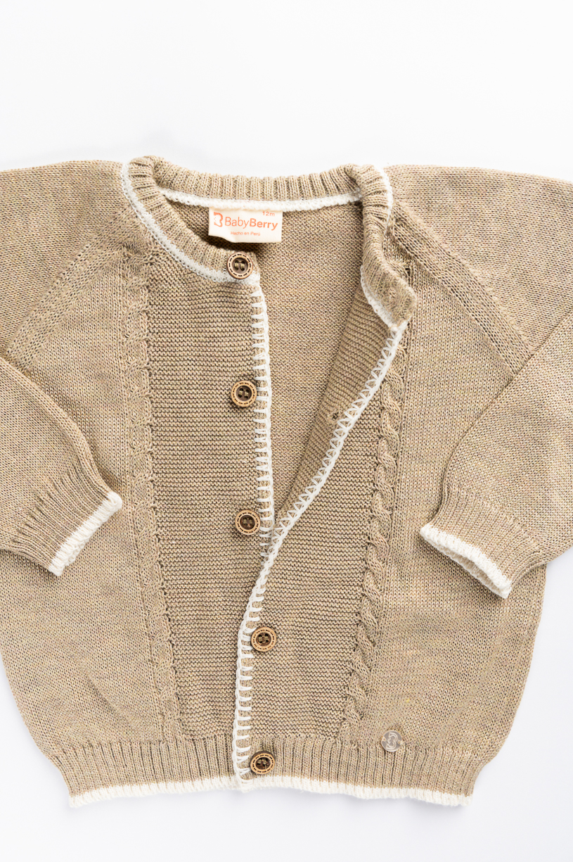 CARDIGAN TEJIDO EN ALGODÓN PARA BEBE - 2