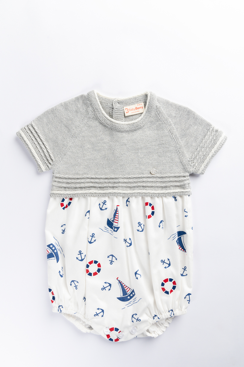 ROMPER TEJIDO EN ALGODÓN PARA BEBE - 1