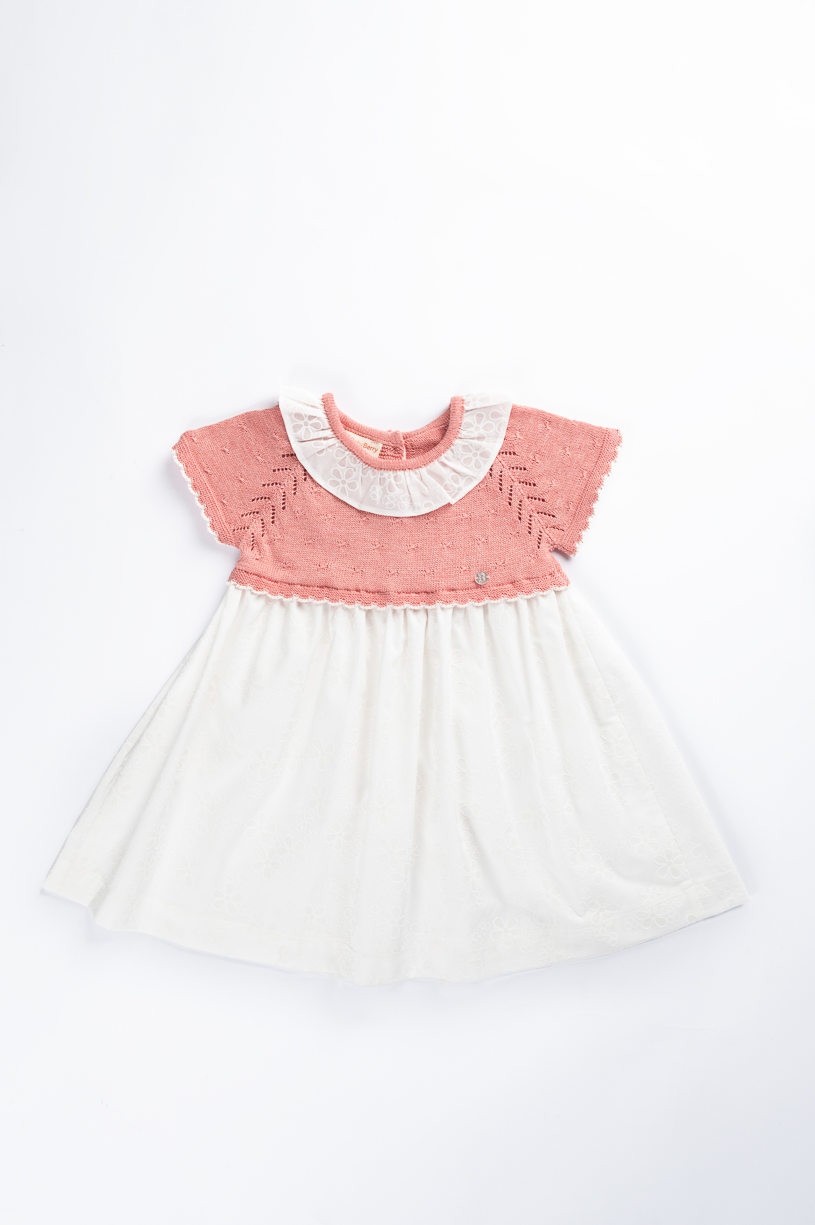 VESTIDO TEJIDO EN ALGODÓN PARA BEBE - 1