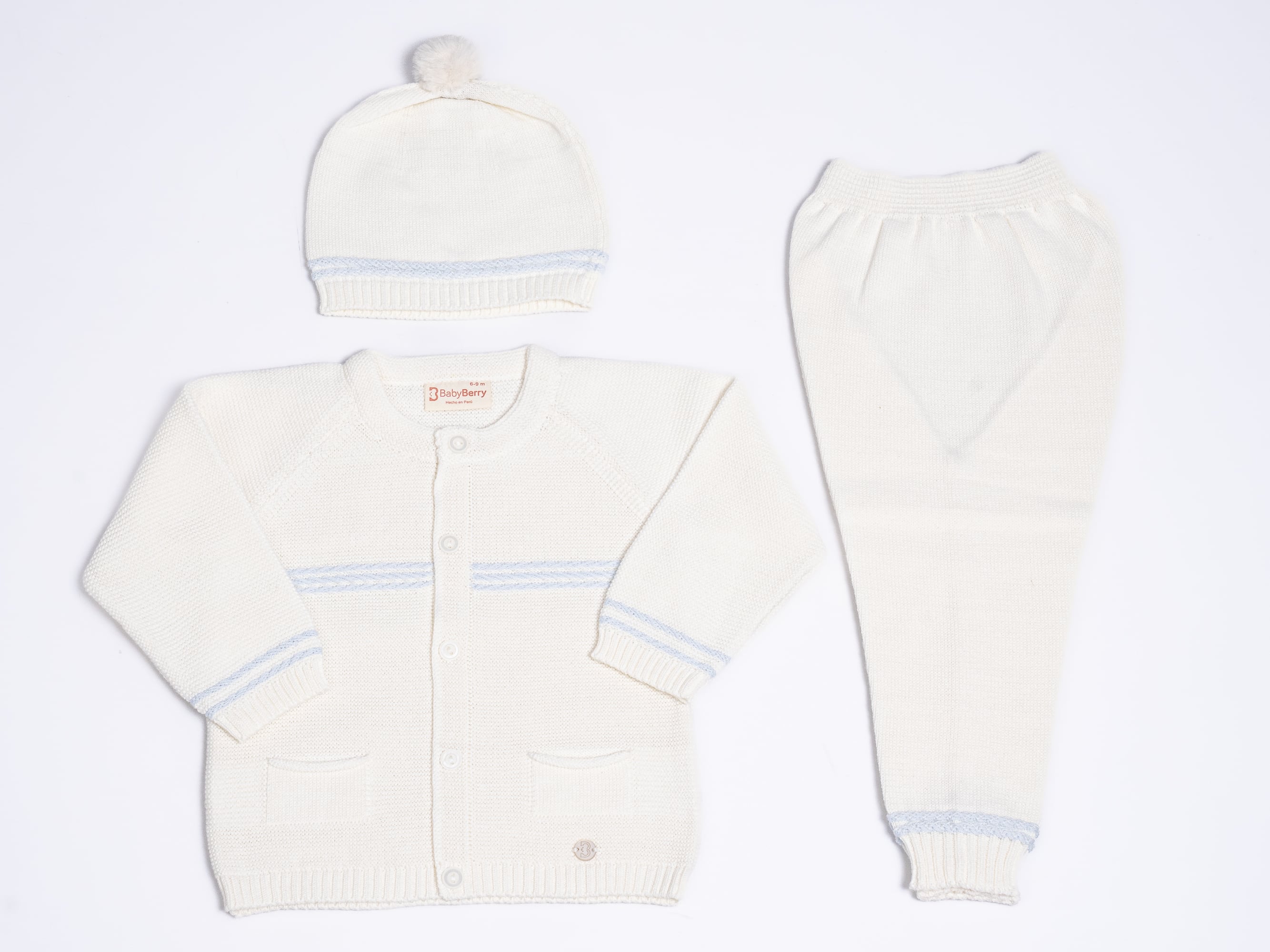 CONJUNTO TEJIDO PARA BEBE DE 3 PIEZAS - 1