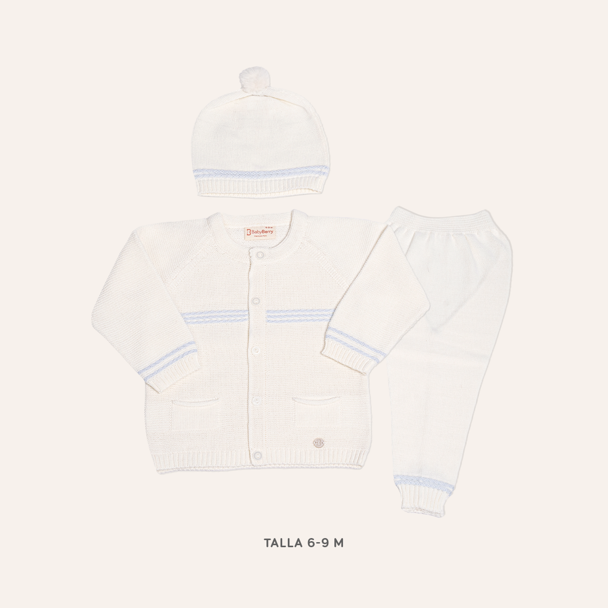 CONJUNTO TEJIDO PARA BEBE DE 3 PIEZAS - 1