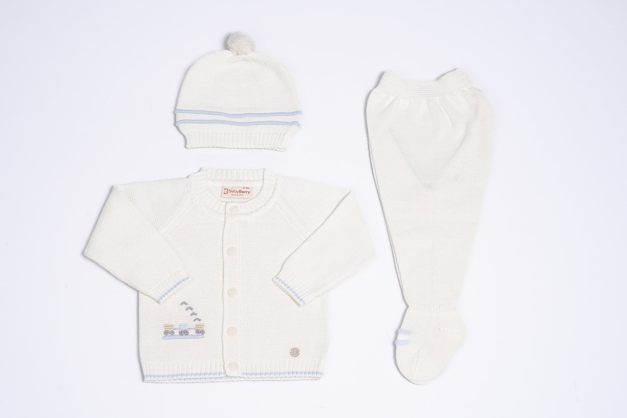 CONJUNTO TEJIDO PARA BEBE DE 3 PIEZAS - 1