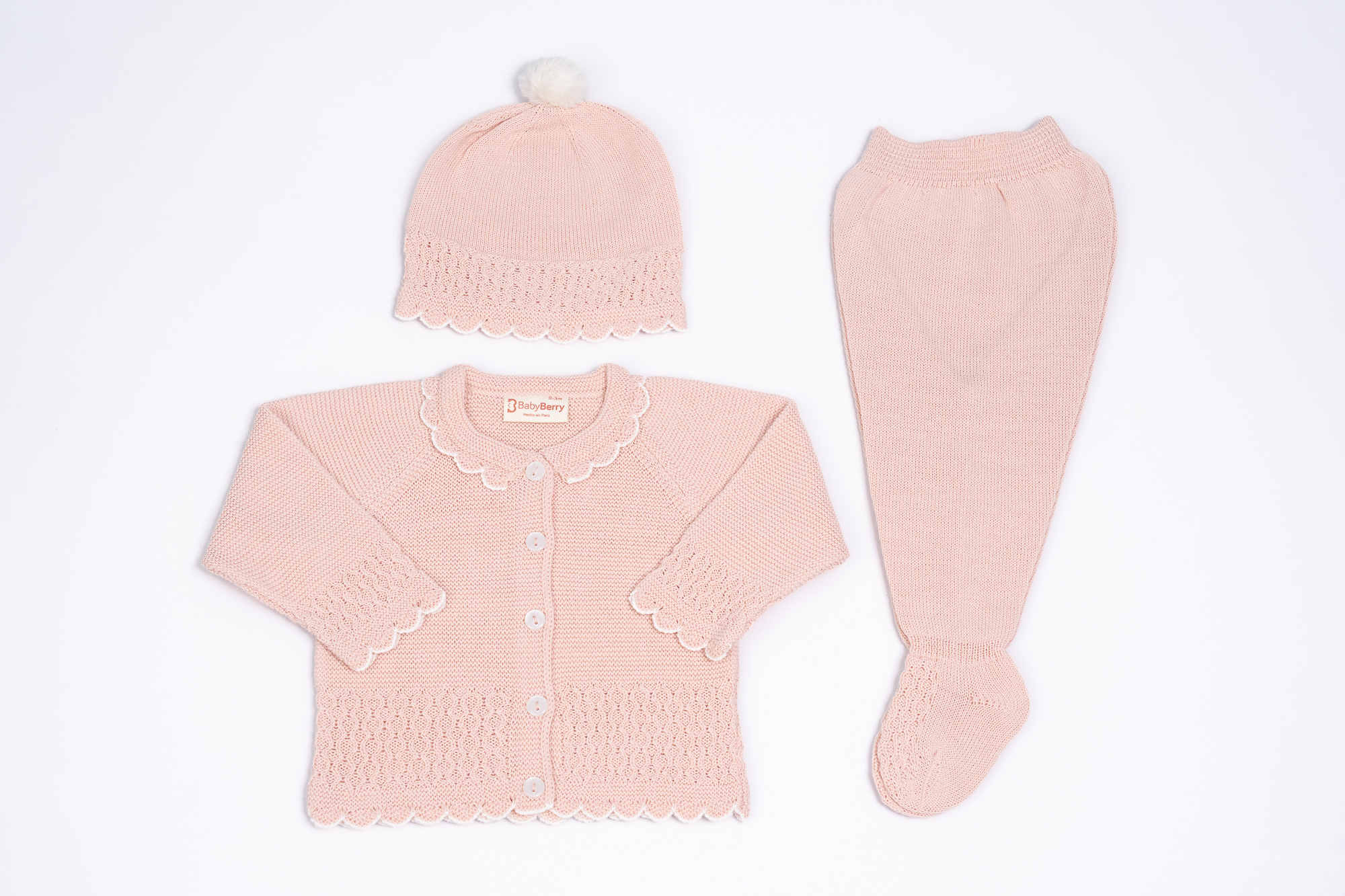 CONJUNTO TEJIDO PARA BEBE DE 3 PIEZAS - 1