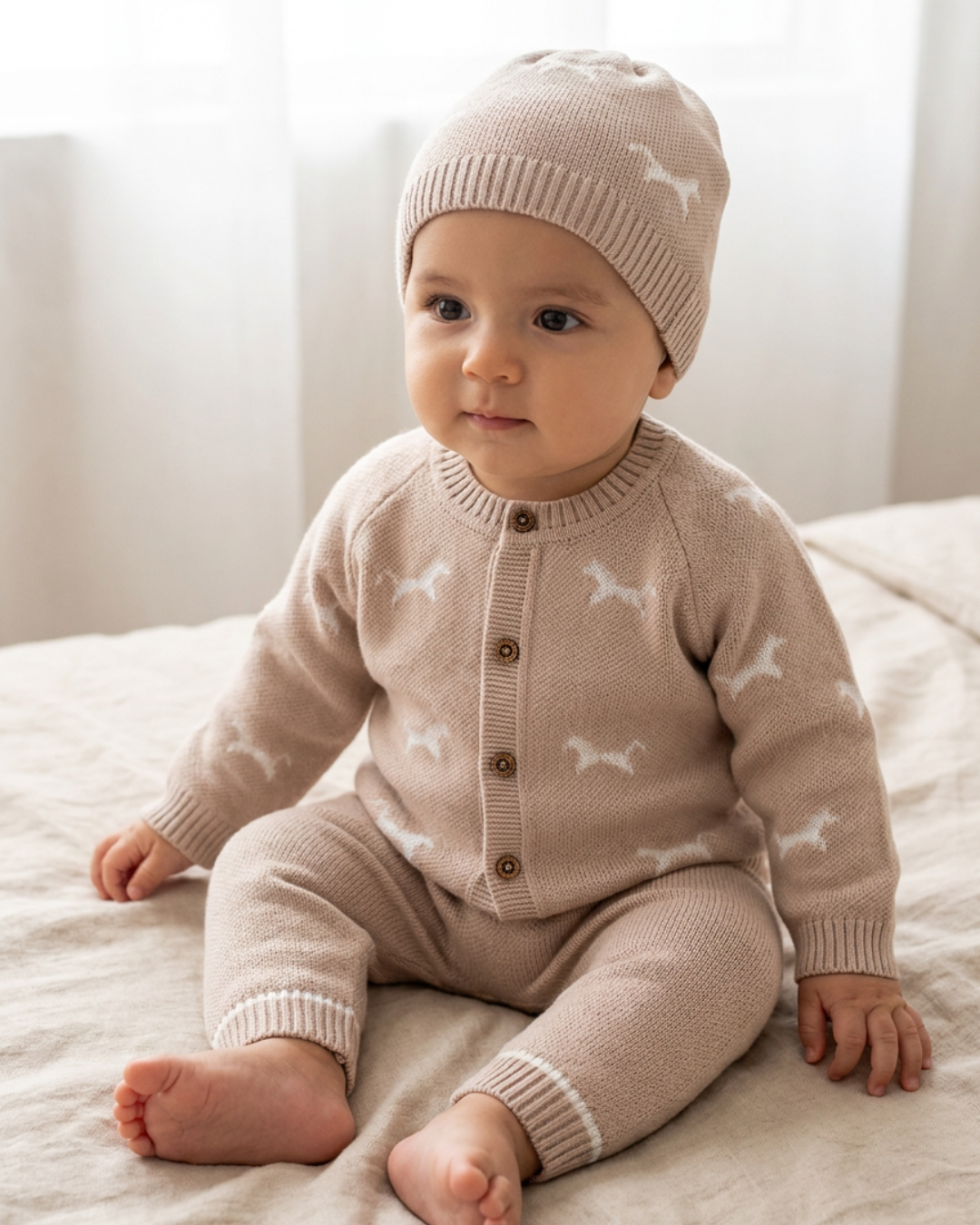 CONJUNTO TEJIDO PARA BEBE DE 3 PIEZAS - 1