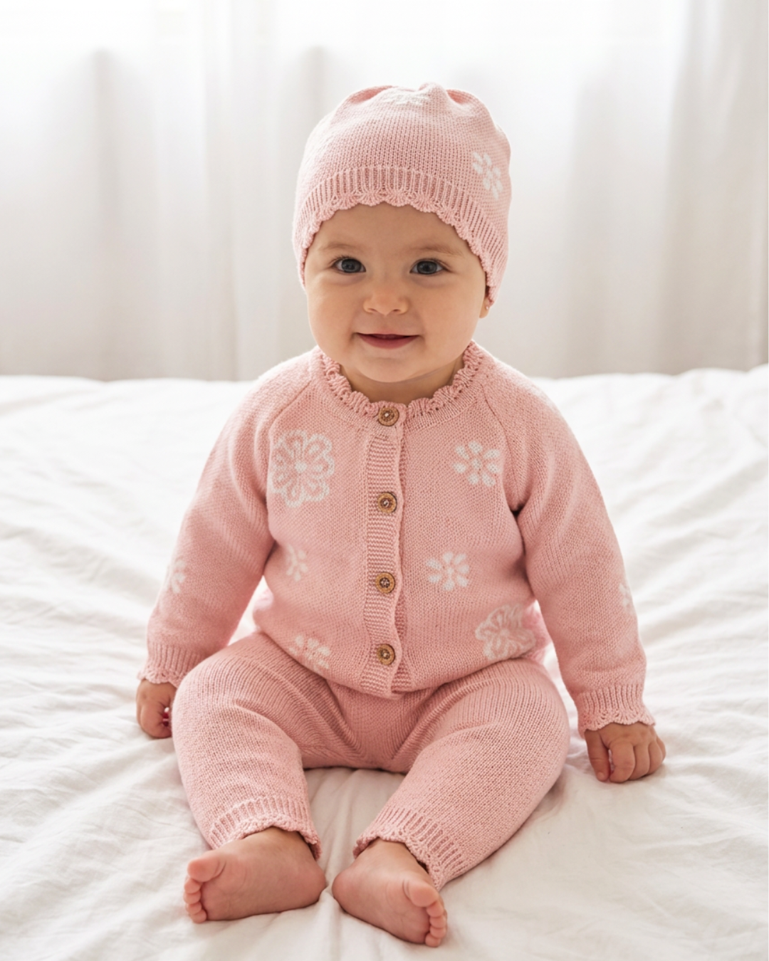 CONJUNTO TEJIDO PARA BEBE DE 3 PIEZAS - 1
