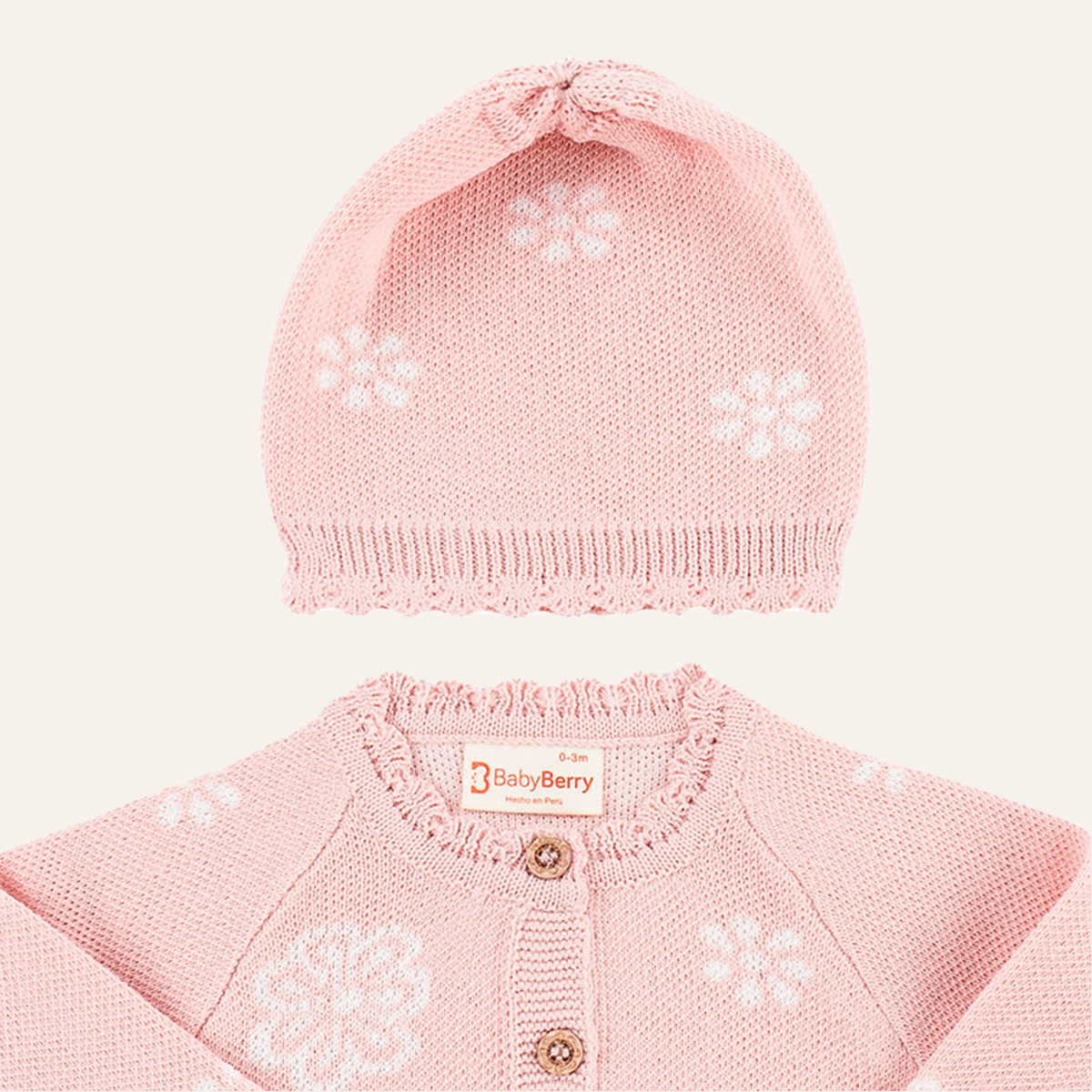 CONJUNTO TEJIDO PARA BEBE DE 3 PIEZAS - 2