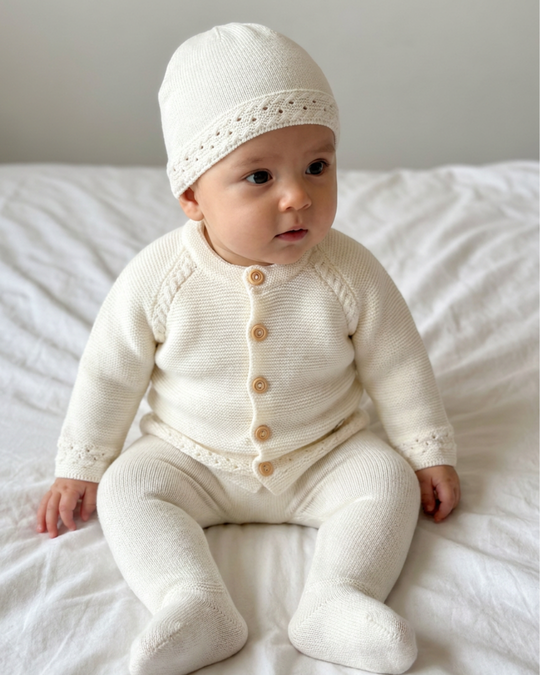 CONJUNTO TEJIDO PARA BEBE DE 3 PIEZAS - 1