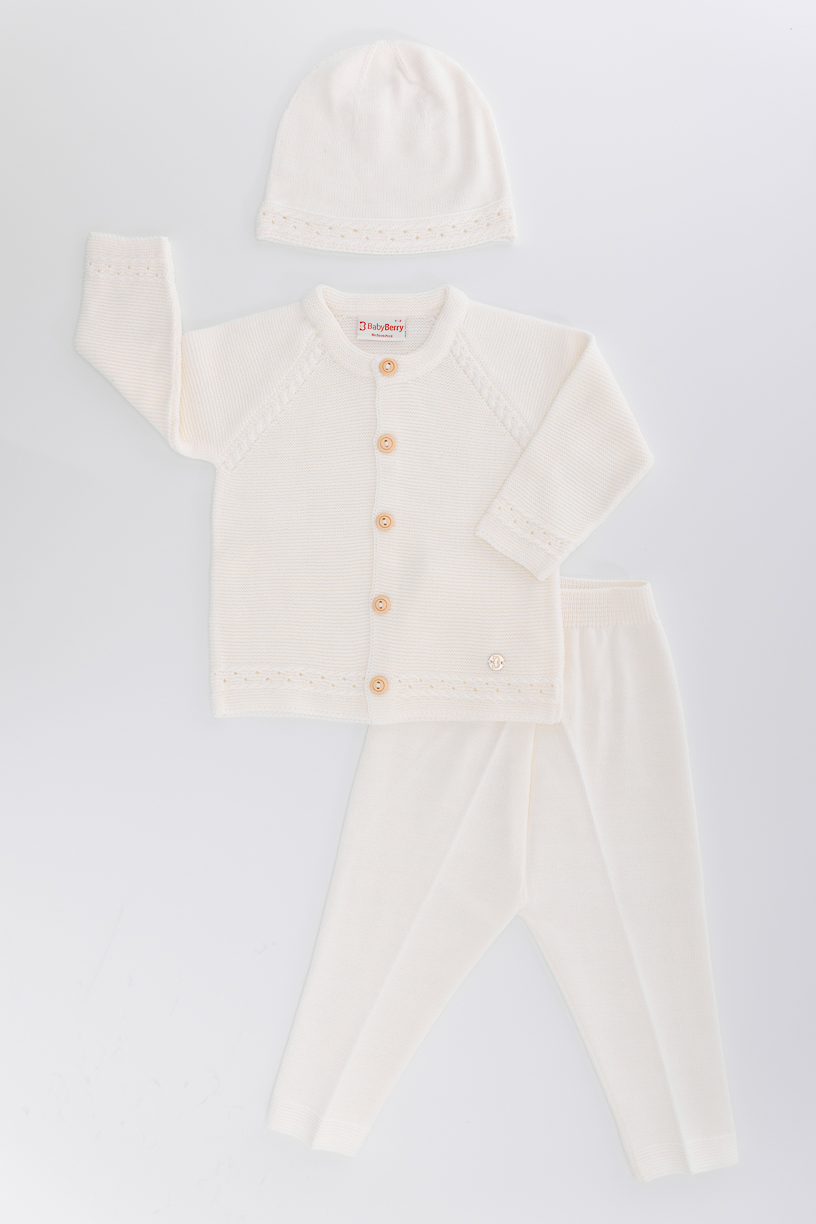 CONJUNTO TEJIDO PARA BEBE DE 3 PIEZAS - 1