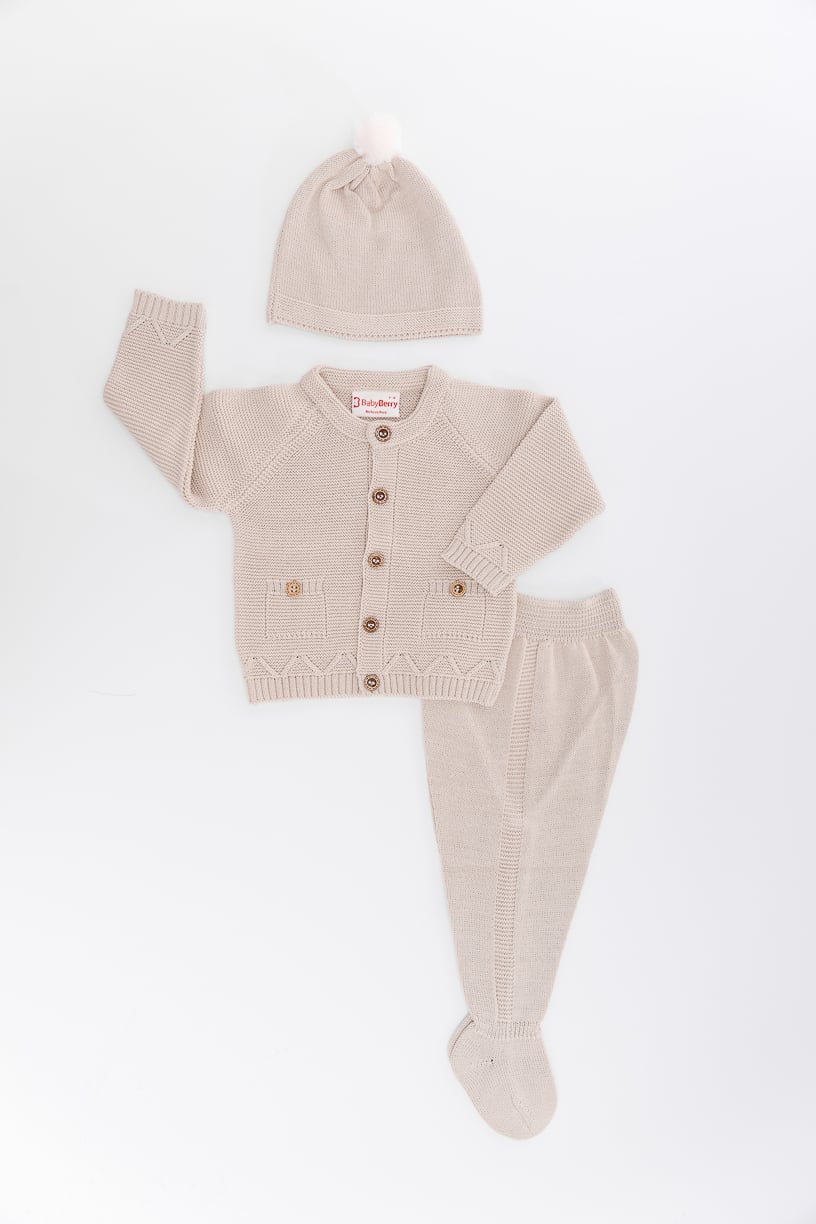 CONJUNTO TEJIDO PARA BEBE DE 3 PIEZAS - 1