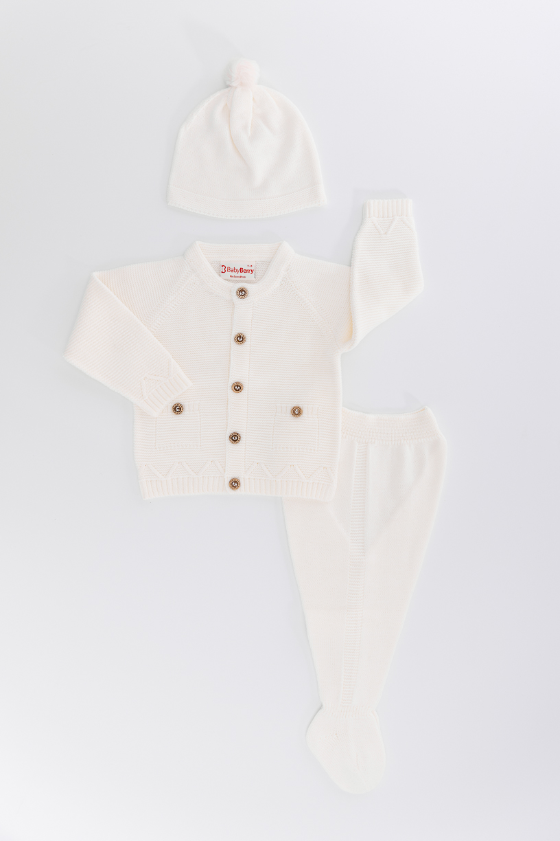 CONJUNTO TEJIDO PARA BEBE DE 3 PIEZAS - 1
