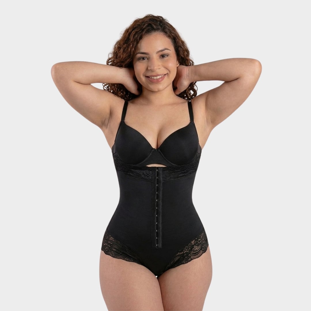 FAJA BODY STRAPLESS CON ENCAJE SILICONADO - 1