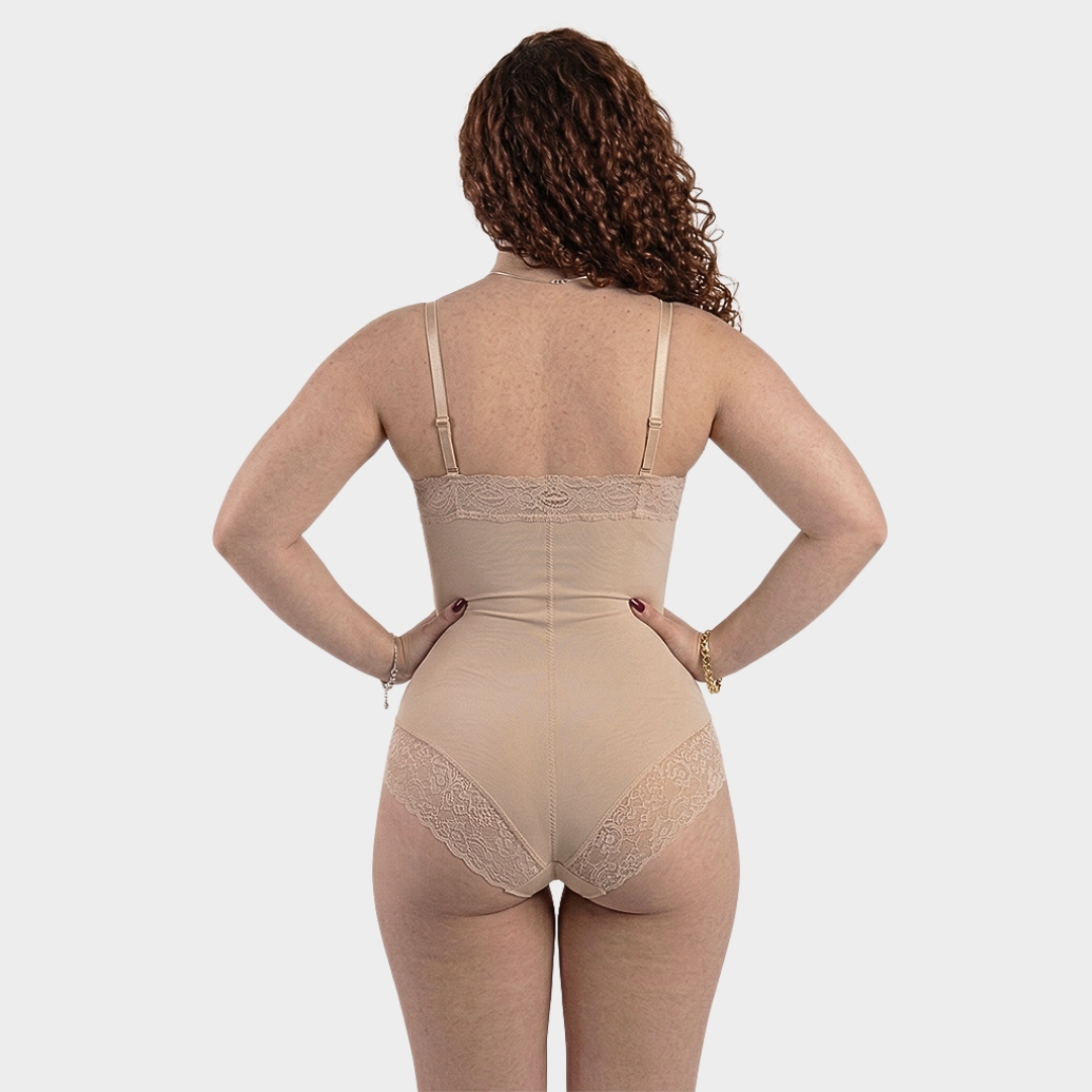 FAJA BODY STRAPLESS CON ENCAJE SILICONADO - 2