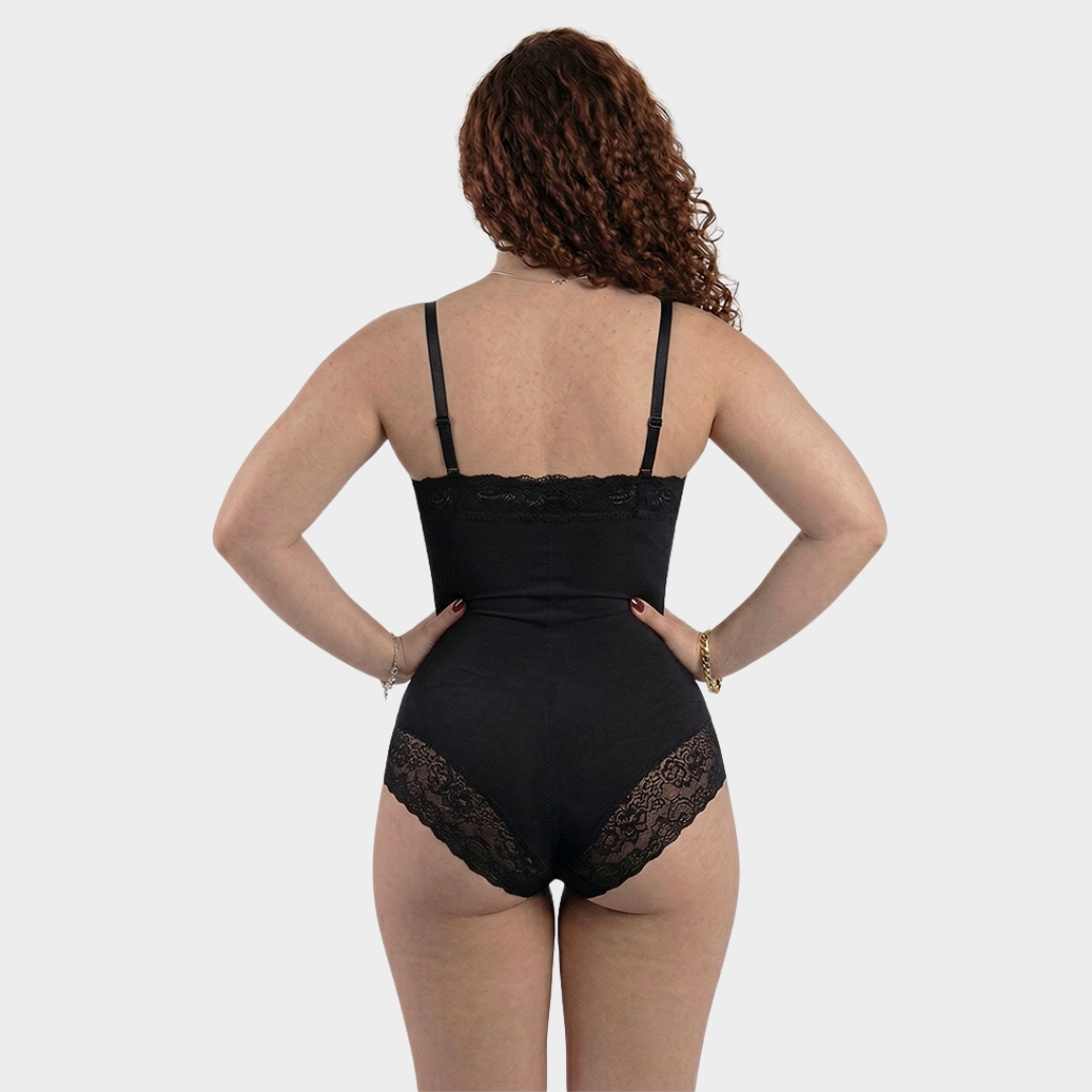 FAJA BODY STRAPLESS CON ENCAJE SILICONADO - 2