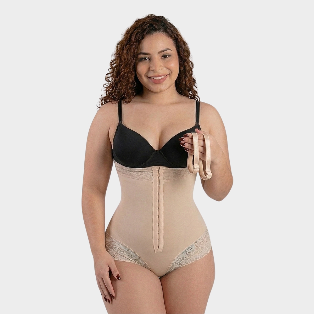 FAJA BODY STRAPLESS CON ENCAJE SILICONADO - 3