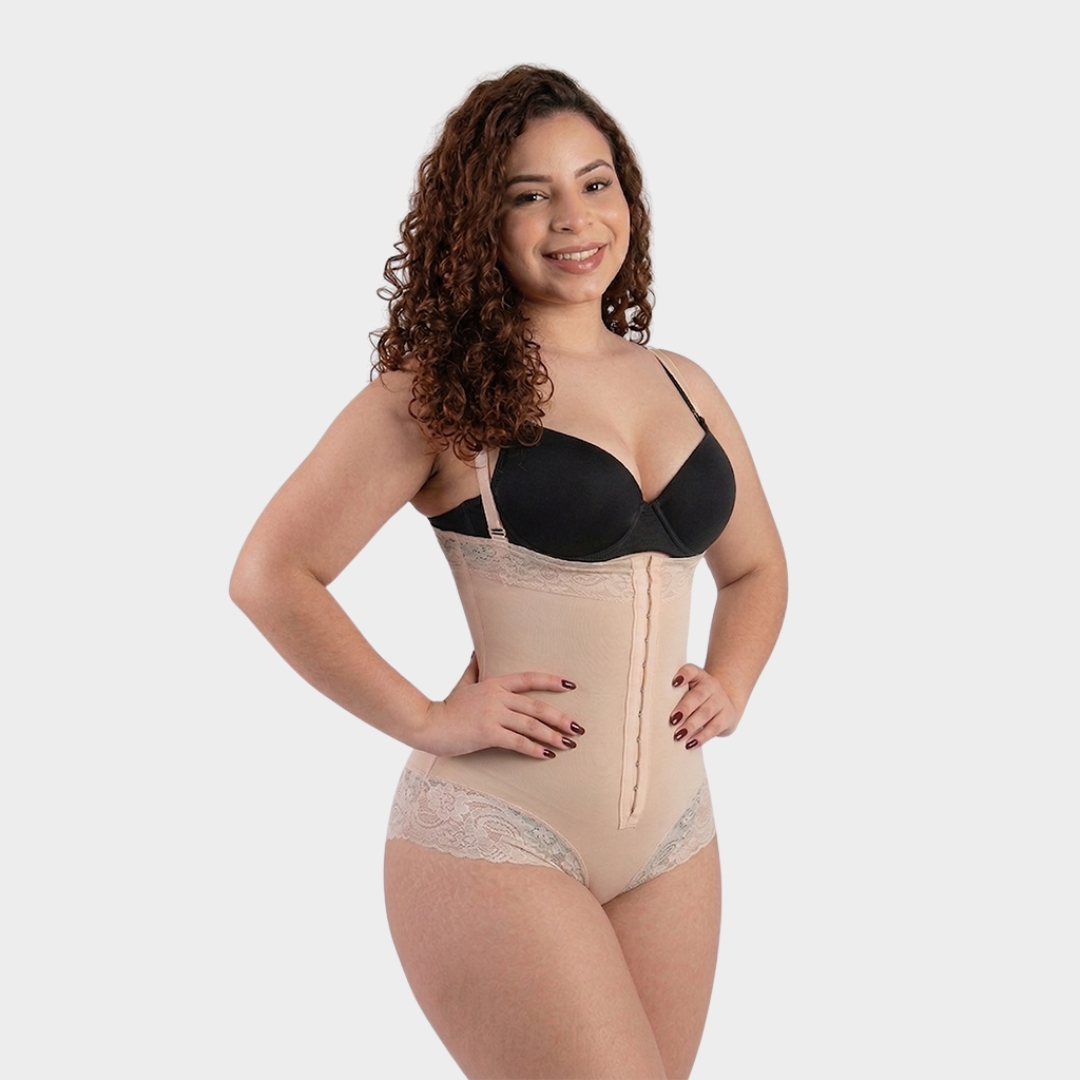 FAJA BODY STRAPLESS CON ENCAJE SILICONADO - 4