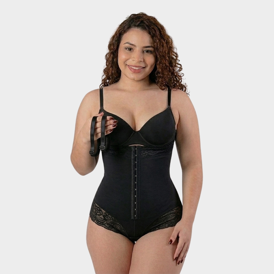 FAJA BODY STRAPLESS CON ENCAJE SILICONADO - 4