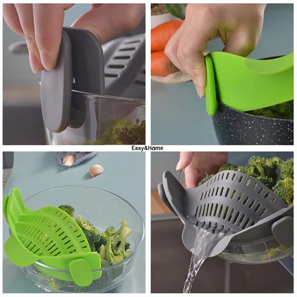 COLADOR ESCURRIDOR DE SILICONA CON CLIP PARA OLLAS HYC280050 - 2