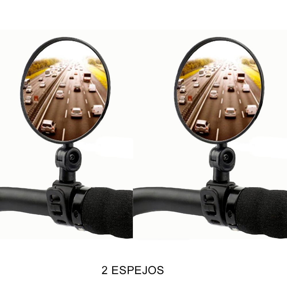 COMBO 2 ESPEJOS RETROVISOR AJUSTABLE PARA BICICLETA - 1