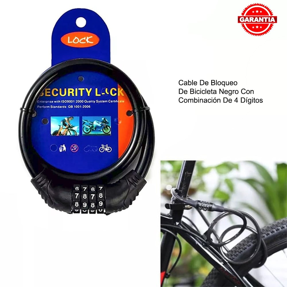 COMBO 2 ESPEJOS RETROVISOR BICICLETA ADB200022 + CABLE CANDADO CON COMBINACIÓN DE 4 DÍGITOS ADB200011 - 2