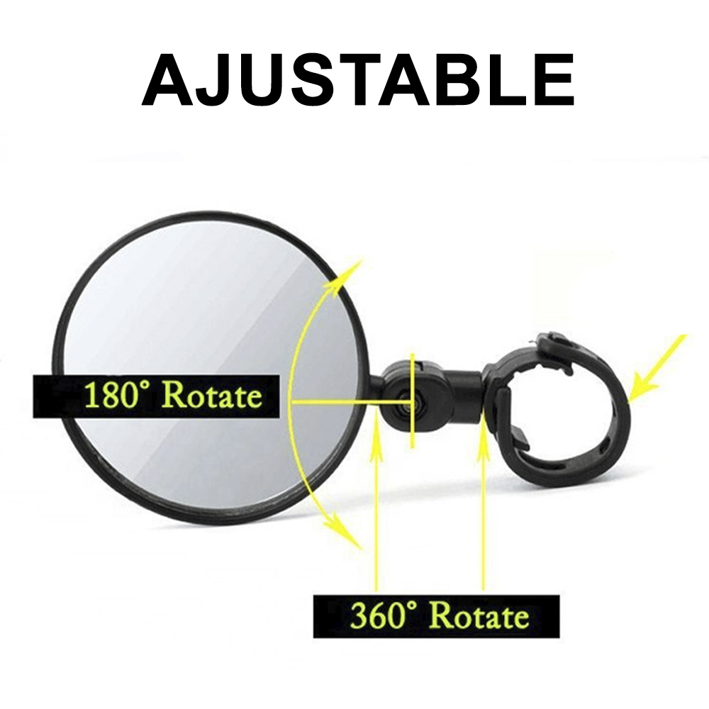 ESPEJO RETROVISOR PARA BICICLETA AJUSTABLE Y GIRATORIO - 3