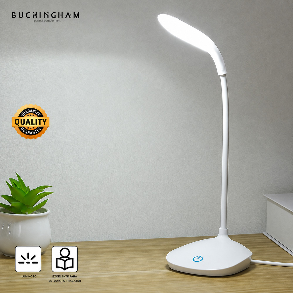 LÁMPARA DE ESCRITORIO USB LED FLEXIBLE DYH390005 BLANCO. - 1