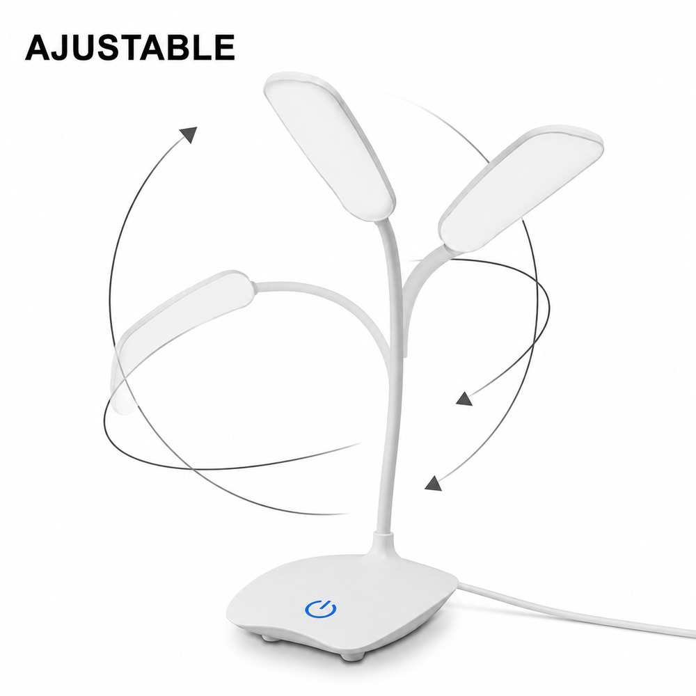 LÁMPARA DE ESCRITORIO USB LED FLEXIBLE DYH390005 BLANCO. - 3