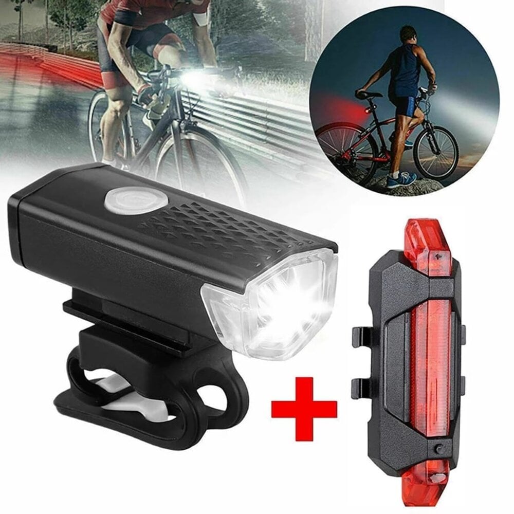LUCES PARA BICICLETA FARO DELANTERO Y TRASERO RECARGABLE - 2