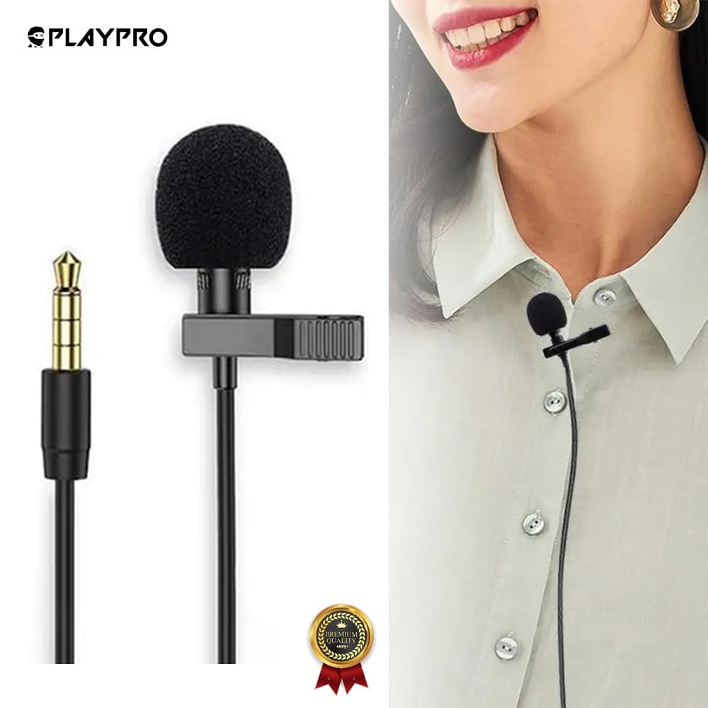 MICROFONO LAVALIER PECHERO SOLAPERO PARA CELULARES Y CÁMARA MIS300016 - 1