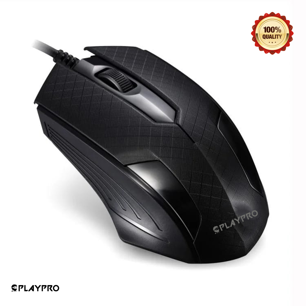 MOUSE ERGONÓMICO USB PC LAPTOP COMPUTADORA NEGRO PLAYPRO TYM350006 - 2