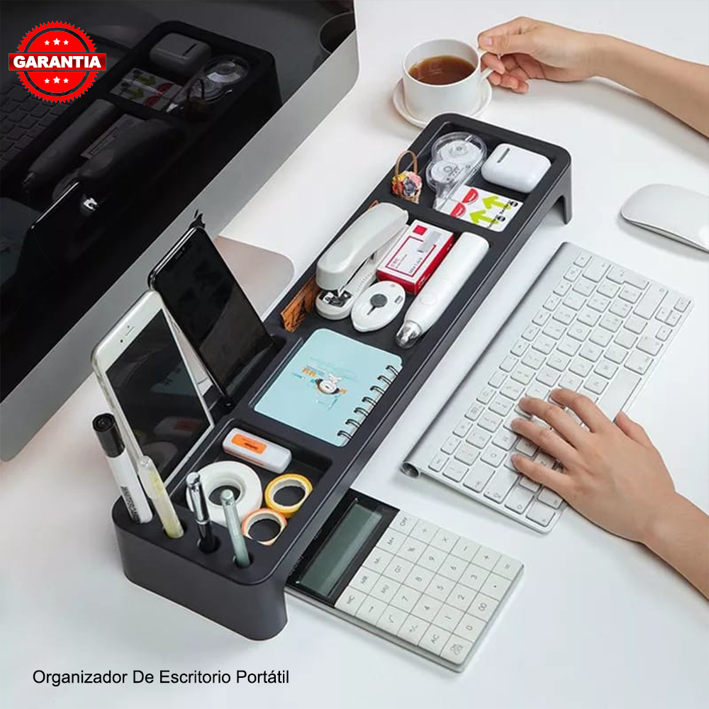 ORGANIZADOR DE ESCRITORIO PORTÁTIL PARA CELULAR LAPICEROS ACCESORIOS - 1