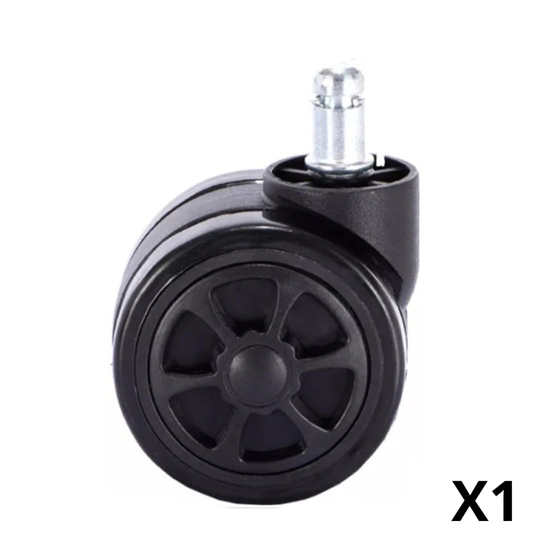 RUEDA PARA SILLA GAMER DE OFICINA GIRATORIA UNIVERSAL NEGRO - 2