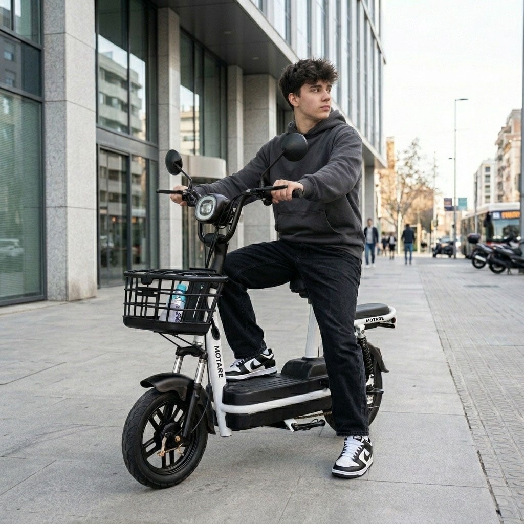 BICIMOTO ELECTRIC MOTARE HAPPY NEGRO - BATERÍA EXTRAÍBLE - 2