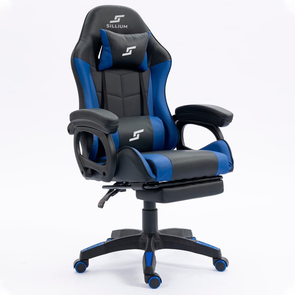 SILLA GAMER RECLINABLE SILLIUM AZUL - 2