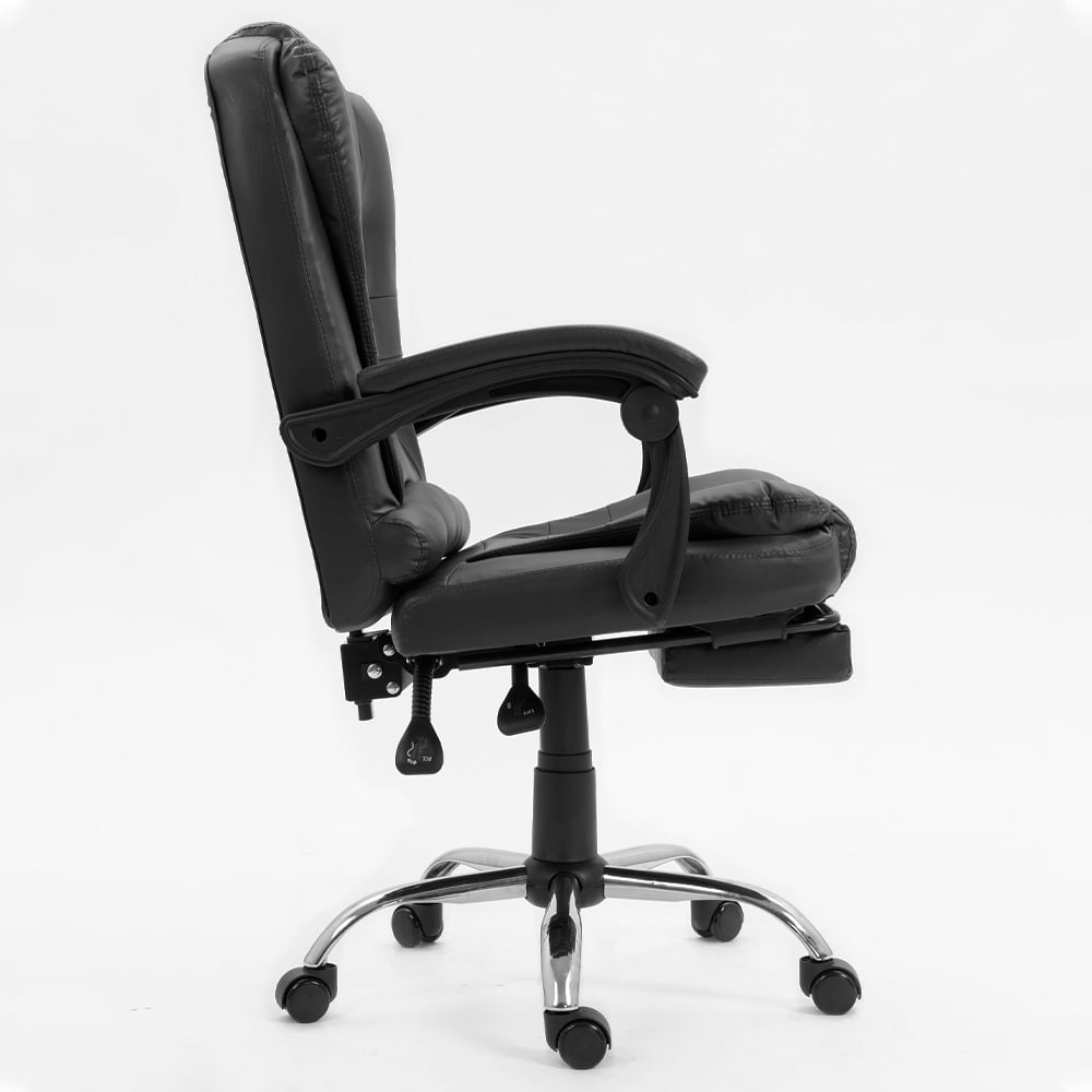 SILLA DE OFICINA GERENCIAL CON MASAJEADOR LUMBAR SILLIUM NEGRO - 4
