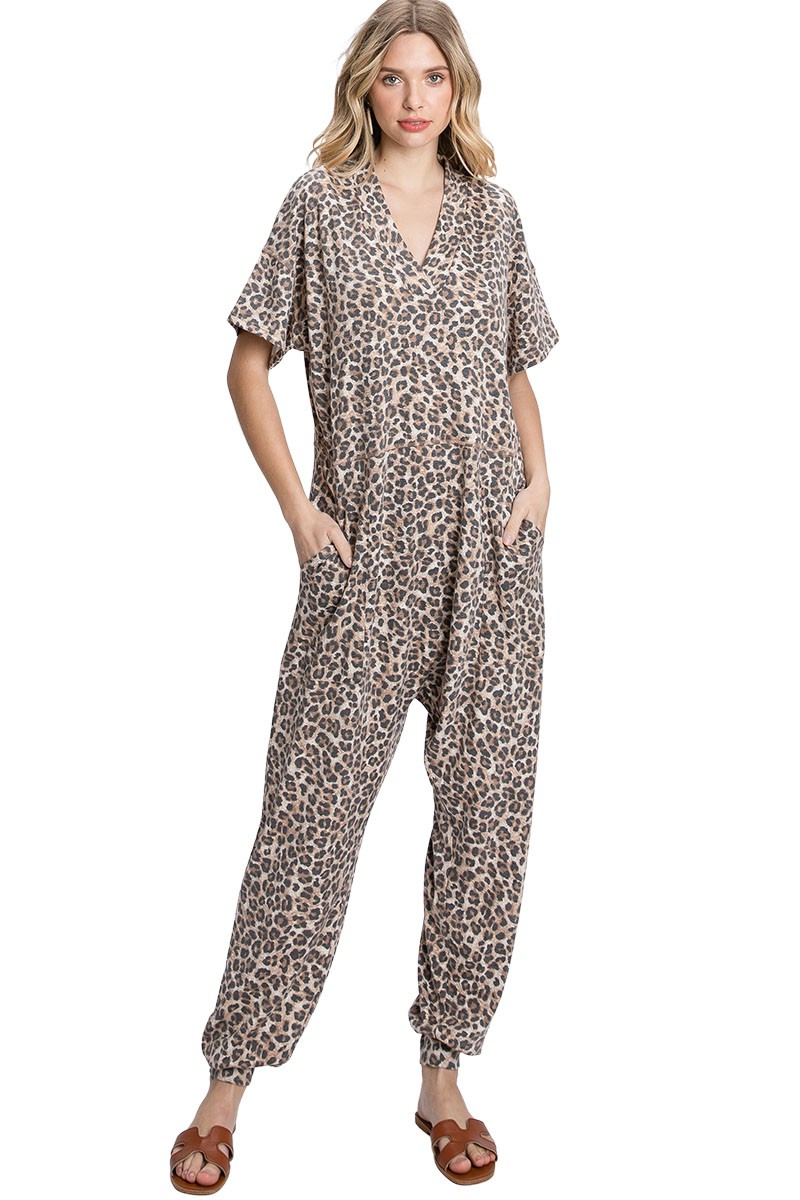 ENTERIZO ANIMAL PRINT RELAJADO MUJER - MARRON - 1