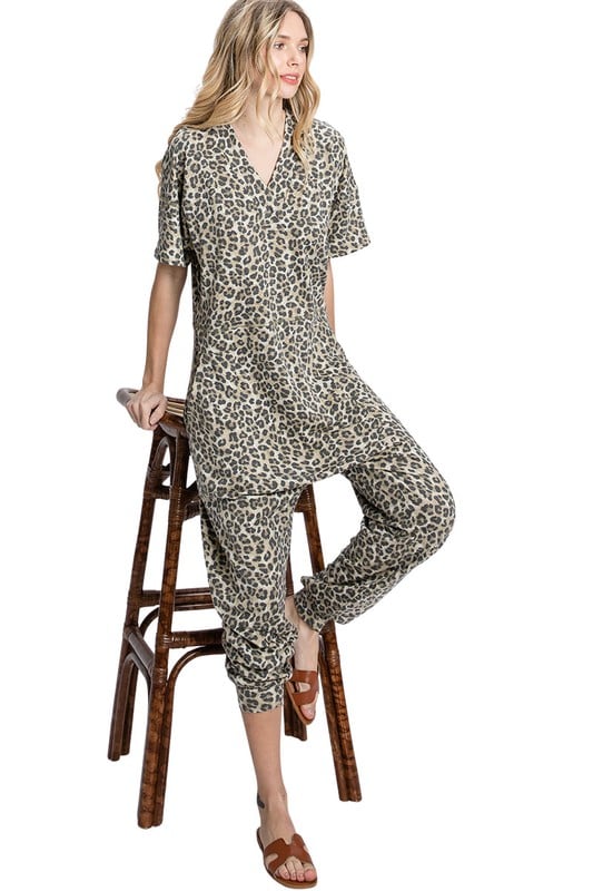 ENTERIZO ANIMAL PRINT RELAJADO MUJER - MARRON - 2